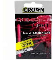 Luz Química Crown P/ Pesca 6,0 x 50mm Pink - Cartela C/2 Peças