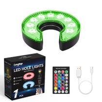 Luz Recargable Impermeable RGB KINGTOP para Hoyos de Golf con Control Remoto Luz Recargable Impermeable RGB KINGTOP para Hoyos de Golf con Control Remoto