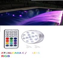 Luz Rgb Led Submersível Piscina Com Controle Remoto Luz Rgb Led Submersível Piscina Com Controle Remoto