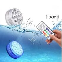 Luz Rgb para piscina sem fio Decorativa Led Colorido Com Remoto Rgb