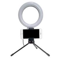 Luz Ring Light 16cm Tripé De Mesa Com Suporte Celular Gravar Vídeo Luz Ring Light 16cm Tripé De Mesa Com Suporte Celular Gravar Vídeo