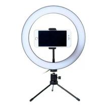 Luz Ring Light 8 Pol Tripé De Mesa Suporte Para Celular