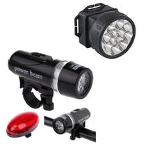 Luz Segurança Led Bicicleta Traseira e Dianteira Capacete