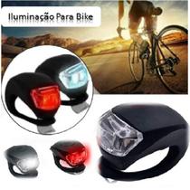 Luz Sinalizador 2 Leds Light Bike Bicicleta 3 Modos Silicone