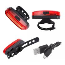 Luz Sinalizador Traseiro Bike Bicicleta Recarregável Led Forte
