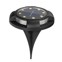 Luz solar à terra 12 luzes solares conduzidas (8 luzes principais 4 luzes laterais) atualizado ao ar livre alimentado por energia solar à prova d'água brilhante no solo luz para o pátio da passarela