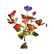 Luz Solar Colorida Em Forma De Borboleta Para Decoração De Jardim Externo, Lâmpada De Inserção No