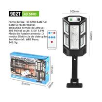 Luz Solar De 15000LM Com Sensor De Movimento IP65 À Prova d'Água Para Jardim Externo, Lâmpada De Luz Solar De 15000LM Com Sensor De Movimento IP65 À Prova d'Água Para Jardim Externo, Lâmpada De