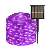 Luz Solar De Cordão À Prova d'Água Para Exterior, 300 LEDs, Guirlanda De Fadas, 8 Modos, Lâmpada