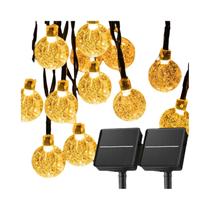 Luz Solar De Cordão À Prova d'Água Para Exterior IP65, 8 Modos Para Decorações De Jardim, Árvore,