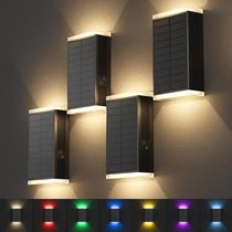 Luz solar de parede externa UGDLUCK 8 modos IP67 impermeável 4 unidades Luz solar de parede externa UGDLUCK 8 modos IP67 impermeável 4 unidades