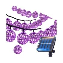 Luz Solar Em Cordão Com Bolas Marroquinas 50/30/20 LED 8 Modos Para Iluminação De Jardim, Cerca, Luz Solar Em Cordão Com Bolas Marroquinas 50/30/20 LED 8 Modos Para Iluminação De Jardim, Cerca,