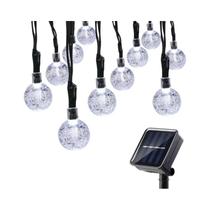 Luz Solar Em Forma De Bola De Cristal, Luzes De Cordão LED Com 8 Modos, 5M 7M 12M, Luzes De Fada Luz Solar Em Forma De Bola De Cristal, Luzes De Cordão LED Com 8 Modos, 5M 7M 12M, Luzes De Fada