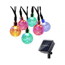 Luz Solar Em Forma De Bola De Cristal, Luzes De Cordão LED Com 8 Modos, 5M 7M 12M, Luzes De Fada Luz Solar Em Forma De Bola De Cristal, Luzes De Cordão LED Com 8 Modos, 5M 7M 12M, Luzes De Fada