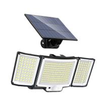 Luz Solar Externa 106 318 LED IP65 À Prova d'Água Com Sensor De Movimento 3 Modos Holofotes