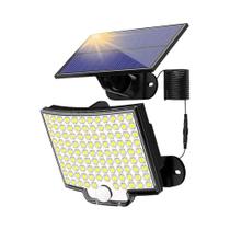 Luz Solar Externa 106LED À Prova d'Água Com Sensor De Movimento E Controle Remoto, 3 Modos Para