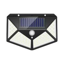 Luz Solar Externa À Prova d'Água Com Sensor, 100 LEDs, Lâmpadas De Parede, Holofotes De Jardim