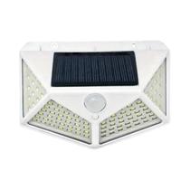 Luz Solar LED À Prova d'Água Com 100 LEDs, Lâmpada De Parede Com Sensor De Movimento PIR Para
