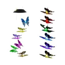 Luz Solar LED À Prova d'Água Com Efeito De Mudança De Cor, Sino De Vento Com Bola De Cristal E