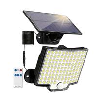 Luz Solar LED Com Sensor De Movimento Para Exteriores, 106 LEDs, 3 Modos, Iluminação Para Jardim,