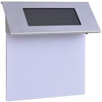 Luz solar LED House Number Light VidaXL em aço inoxidável