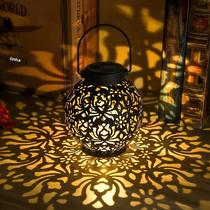 Luz Solar Para Jardim À Prova d'Água, Luminária De Projeção LED De Ferro Artístico Para Decoração De