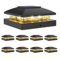 Luz Solar para Poste VOLISUN 4x4 à Prova d'Água Branco Quente Pacote com 8
