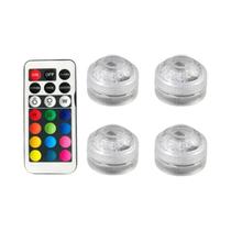 Luz Submersível Com 10 LEDs Controle Remoto Alimentada Por Bateria Lâmpada Noturna Subaquática Para