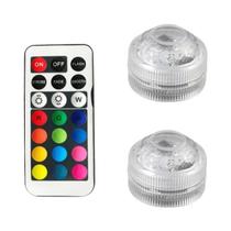 Luz Submersível LED Com Controle Remoto, Alimentada Por Bateria, Lâmpada Noturna Subaquática Para
