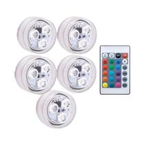 Luz Submersível LED RGB Com 3 LEDs, Funcionamento a Bateria, Lâmpada Noturna Subaquática Para