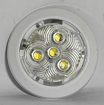 Luz targa led br redonda base branca e-1235 / arieltek