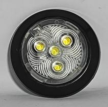 Luz targa led br redonda base preta e-1236 / arieltek