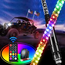 Luz Whip Nilight 61 cm Espiral RGB com Controle Remoto, 2 Peças