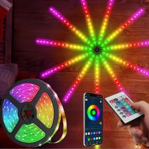 Luzes Coloridas Fogo De Artifício Fita LED RGBW Controle e App TB5088 Luzes Coloridas Fogo De Artifício Fita LED RGBW Controle e App TB5088
