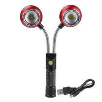 Luzes de acampamento lanternas ao ar livre camping tenda lâmpada lanterna 2 cob levou luz de trabalho lanterna magnética cabo usb