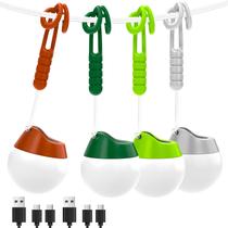 Luzes de acampamento LETMY recarregáveis 150LM, 4 modos de iluminação, pacote com 4 unidades