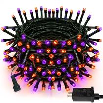 Luzes de árvore de Halloween YIQU 75,8 pés 200 LED laranja/roxo