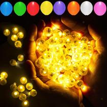 Luzes de balão LED Aogist Yellow Round 100 unidades com baterias