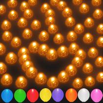 Luzes de balão LED JJGoo, 50 unidades, impermeáveis, 1,7 cm de diâmetro