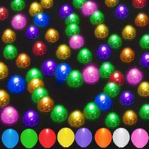 Luzes de balão LED JJGoo, 50 unidades, impermeáveis, brancas frias, 1,7 cm