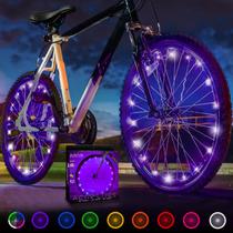 Luzes de bicicleta Activ Life dianteira e traseira roxas (2 pneus)