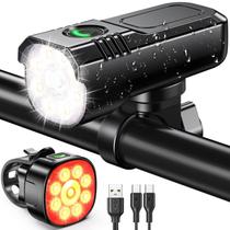 Luzes de bicicleta Zewdov G90 1000 lúmens USB recarregáveis IP65 Luzes de bicicleta Zewdov G90 1000 lúmens USB recarregáveis IP65