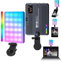 Luzes de câmera RGB Light LED portátil Vedio Light pequena luz de selfie para iPhone/smartphone/smartphone/laptop/iPad/câmera com clipe de telefone, recarregável de 1500 mAh para vídeo de vlog do TikTok Luzes de câmera RGB Light LED portátil Vedio Light pequena luz de selfie para iPhone/smartphone/smartphone/laptop/iPad/câmera com clipe de telefone, recarregável de 1500 mAh para vídeo de vlog do TikTok