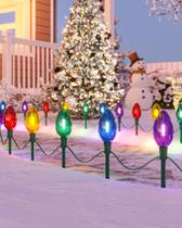 Luzes de caminho de Natal SURAIELEC Jumbo C9 20 pés e 10 lâmpadas Luzes de caminho de Natal SURAIELEC Jumbo C9 20 pés e 10 lâmpadas