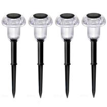 Luzes De Caminho LED Solares Vibrantes 4 Peças Iluminação Em Forma De Cogumelo Para Caminhos Jardins