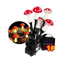 Luzes De Caminho Solares À Prova d'Água Em Forma De Cogumelo LED 8 Modos Para Decoração De Jardim,