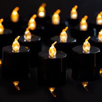 Luzes de chá e velas LANKER Black Flickering Warm Yellow LED 24 Luzes de chá e velas LANKER Black Flickering Warm Yellow LED 24