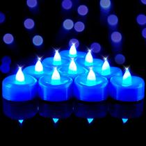 Luzes de chá LED BEICHI Flameless Candles, pacote com 50 unidades, azul