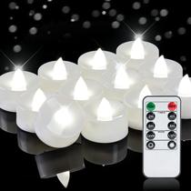 Luzes de chá LED sem chama Homemory 12 unidades com controle remoto e temporizador