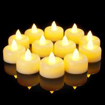 Luzes de chá LED sem chama, velas Amagic, pacote com 50 unidades, operadas por bateria